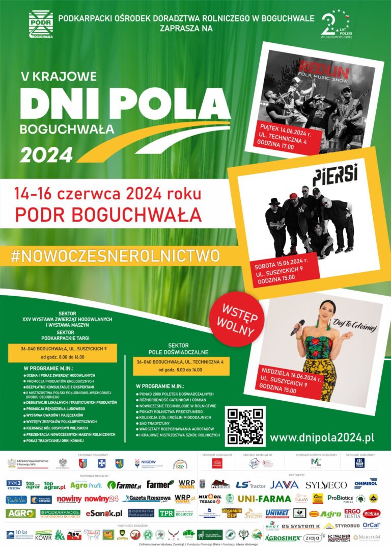 V&nbsp;Krajowe Dni Pola- harmonogram wydarzenia